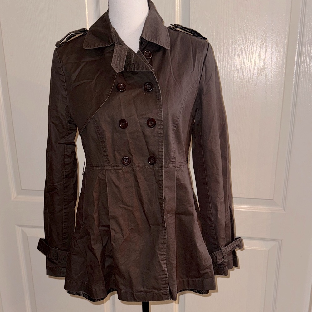 FOREVER 21 - Double-Breasted Brown Jacket - Size Large